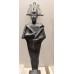 Close-up of large Egyptian bronze Osiris statuette